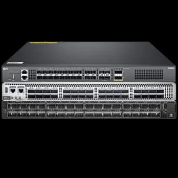 Stack of high-density fiber aggregation switches