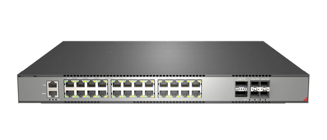S5124G-4X2Q-EI, 24*1GBase-T,2x40GQSFP+,4x25G/10GSFP28, 60W, L3 Management Switch 商品配图
