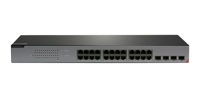 S2124G-4S, 24x1GBase-T,4x1GSFP, L2 Management Switch 商品配图