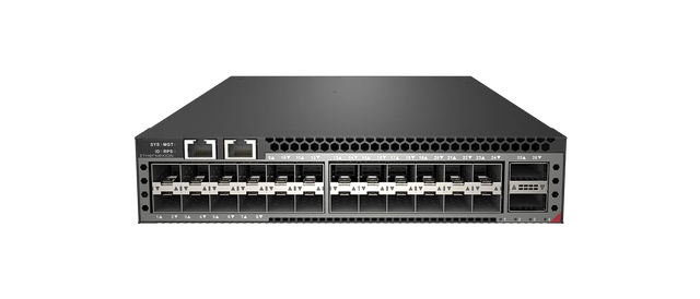 S5424XH-2C-EI, Halfsize switch with24x10GSFP+,2x100GQSFP28,, 64W, L3 Management Fiber Switch 商品配图