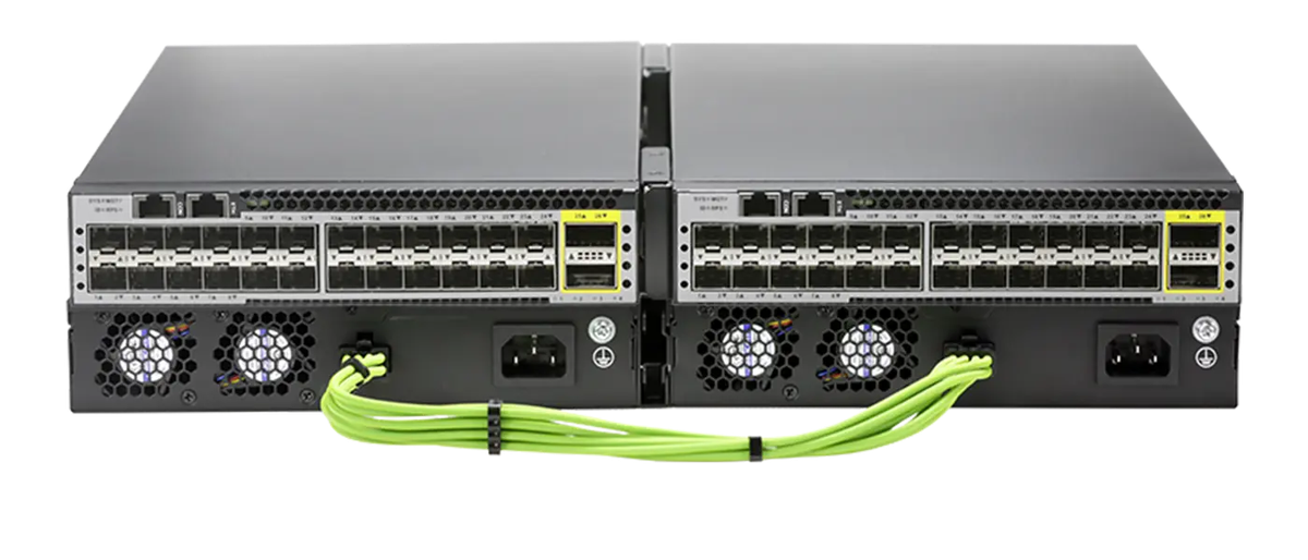 S5424XH-2C-SI, Halfsize switch with24x10GSFP+,2x100GQSFP28, 38W, L3 Management Fiber Switch