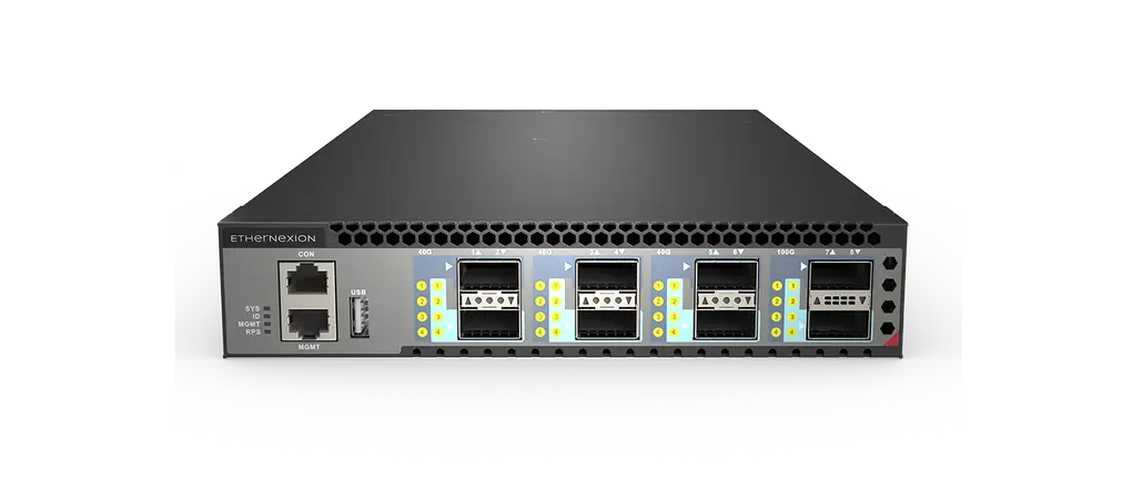 S5506Q-2C-SI, Halfsize switch with6x40GQSFP+,2x100GQSFP28, 56W, L3 Management Fiber Switch